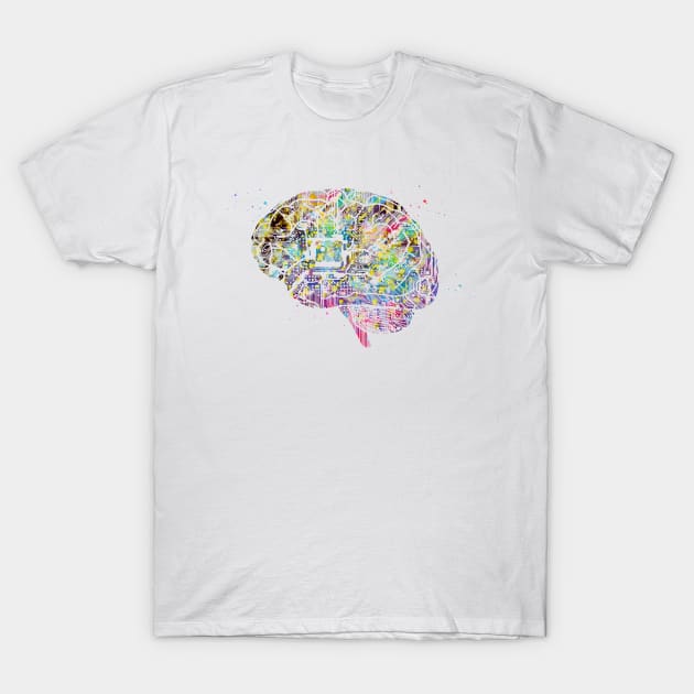 Circuit Brain T-Shirt by erzebeth